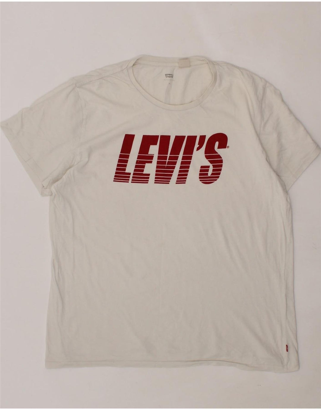 LEVI'S Mens Graphic T-Shirt Top XL White Vintage Levi's and Second-Hand Levi's from Messina Hembry 