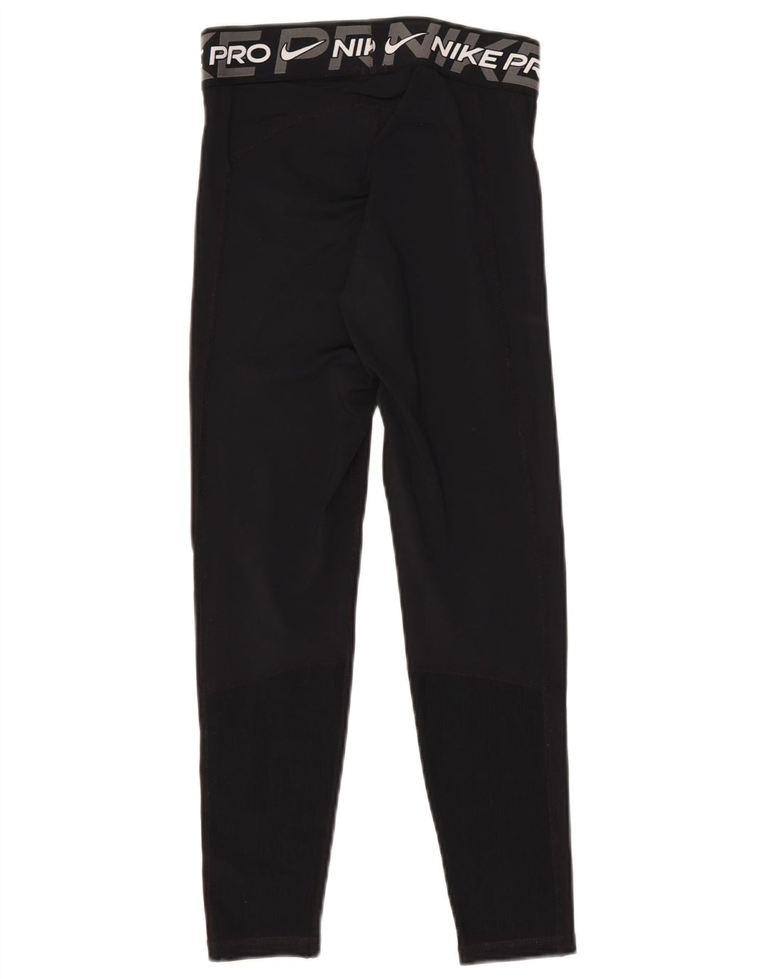 Nike Dame Dri Fit Grafiske Leggings UK 10 Small Black Polyester