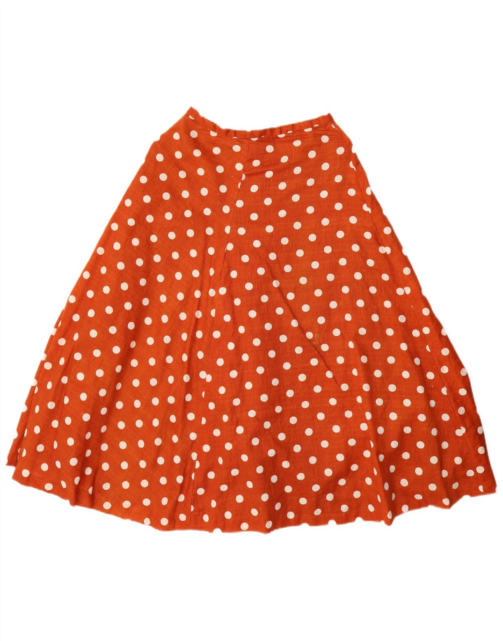 Vintage dame nederdel W24 XS rød polka Dot