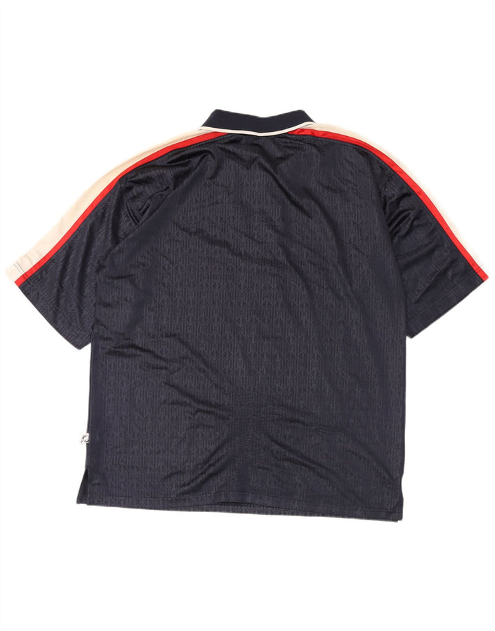 FILA Poloskjorte til mænd 2XL Marineblå Geometrisk Polyester