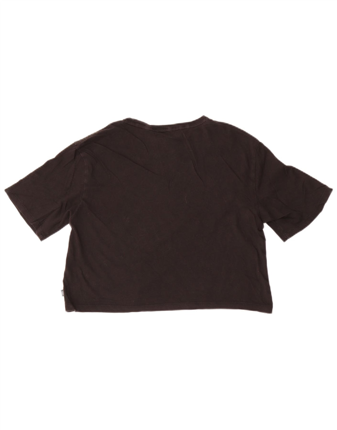 Puma Dame Crop Grafisk T-Shirt Top UK 14 Medium Sort