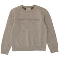 CALVIN KLEIN JEANS Womens Sweatshirt Jumper UK 14 Medium Grey Flecked