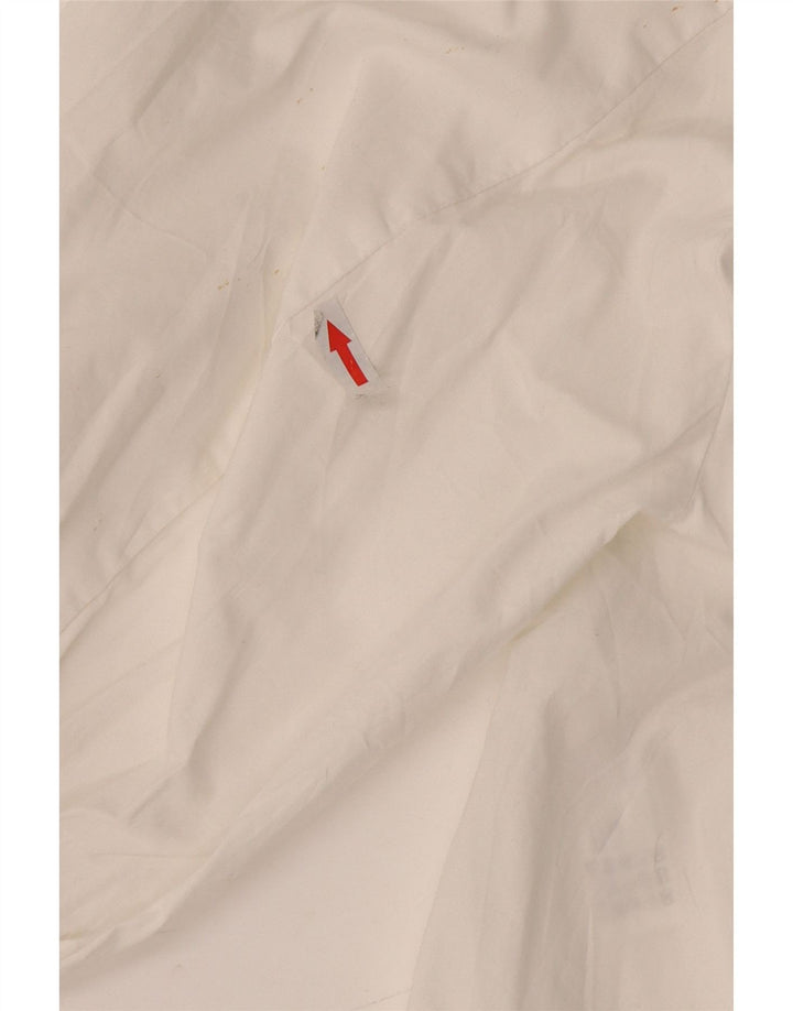 Zara Womens Crop Shirt Bluse UK 12 Medium White Bomuld