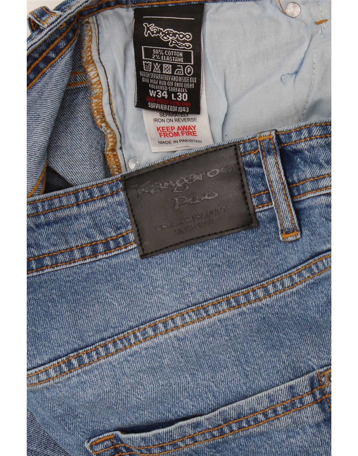 Kangaroo Poo Herre Slim Jeans W34 L30 Blå Bomuld