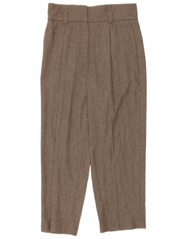 Massimo Dutti Dame Højtaljede Casual Bukser EU 40 Medium W30 L26 Brun