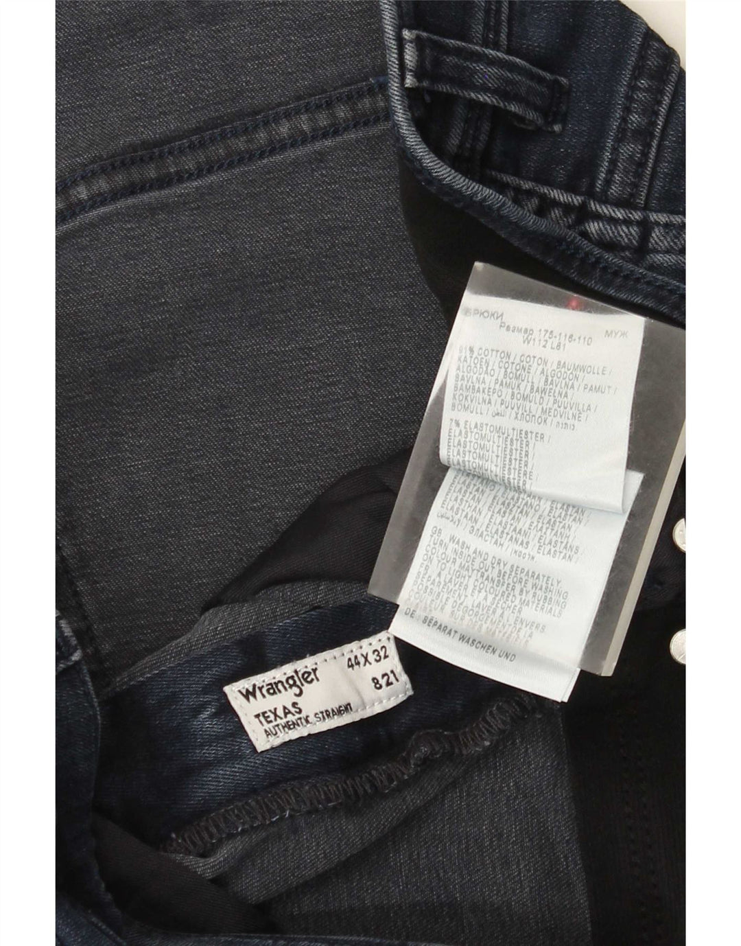 Wrangler Herre Texas Straight Jeans W44 L32 Blå Bomuld