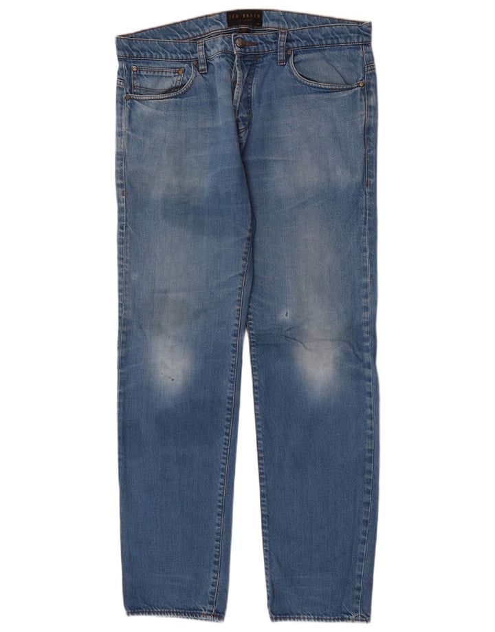 Ted Baker Straight Jeans til mænd W34 L32 blå polyester