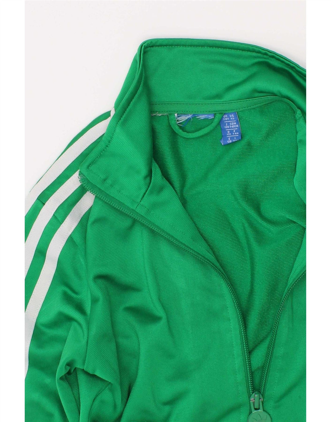 Adidas drenge grafisk træningsdragt topjakke 7-8 år grøn polyester