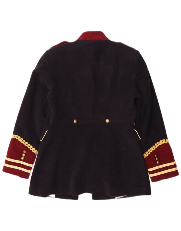 Zara Dame Military Blazer Jacket UK 14 Medium Navy Blue Colourblock