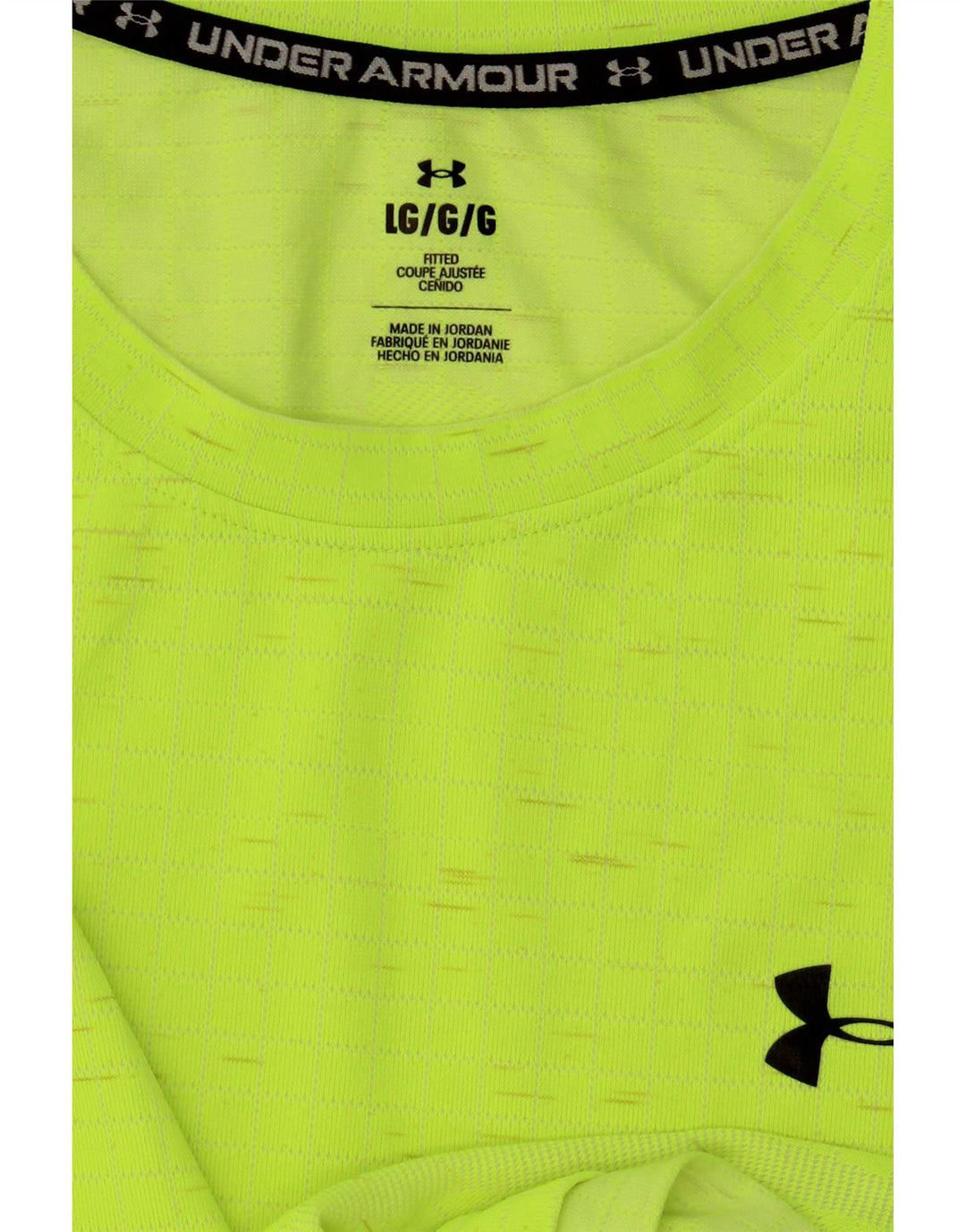 Under Armour Herre Fitted T-Shirt Top Stor Gul Flecked