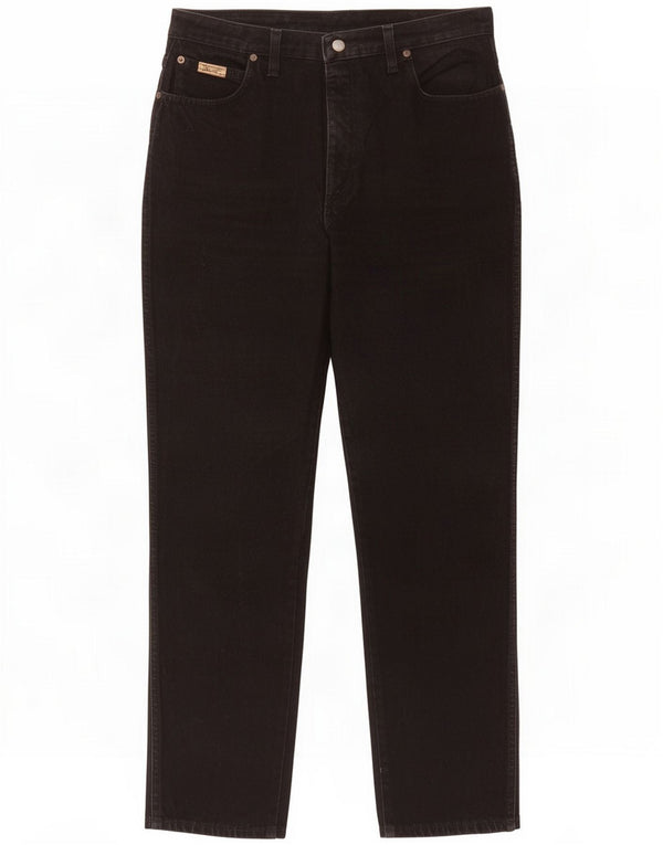 Wrangler Womens Lucy Straight Jeans UK 14 Large W32 L32 Black Cotton