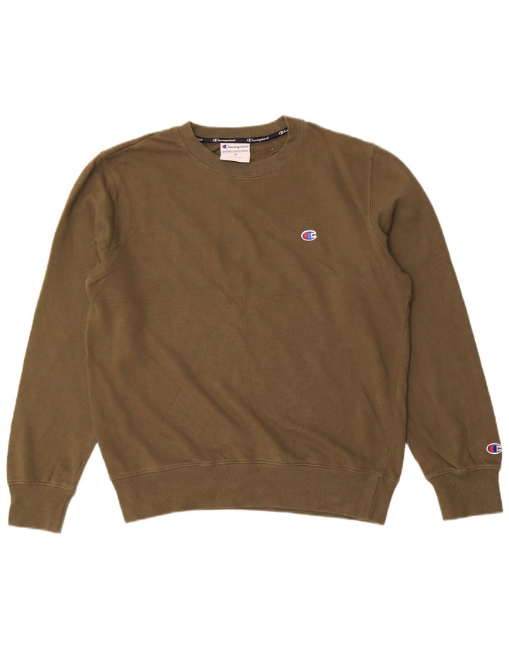 Champion Herre Sweatshirt Jumper Medium Khaki Bomuld