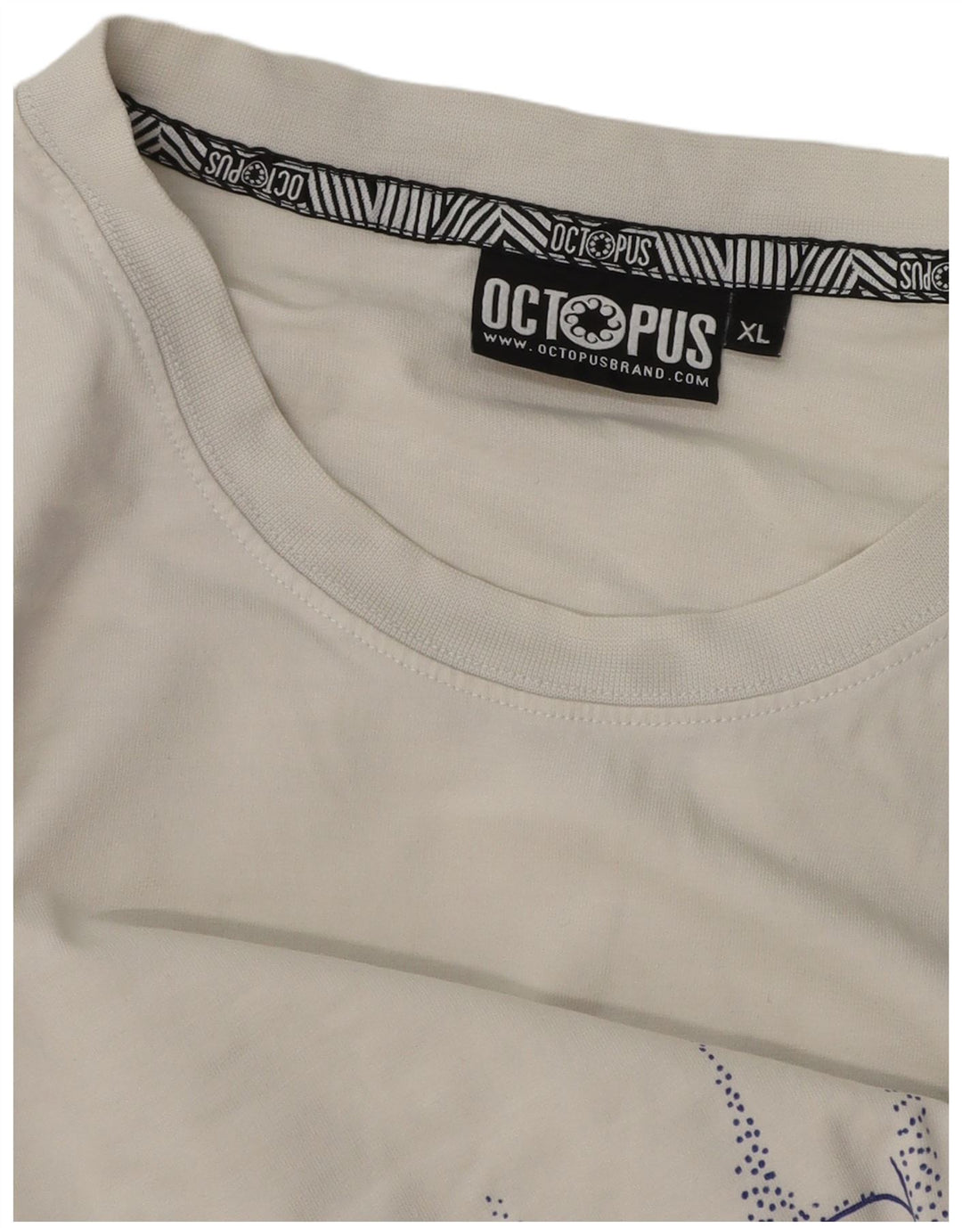 Octopus Herre Grafisk T-Shirt Top XL Hvid Animal Print
