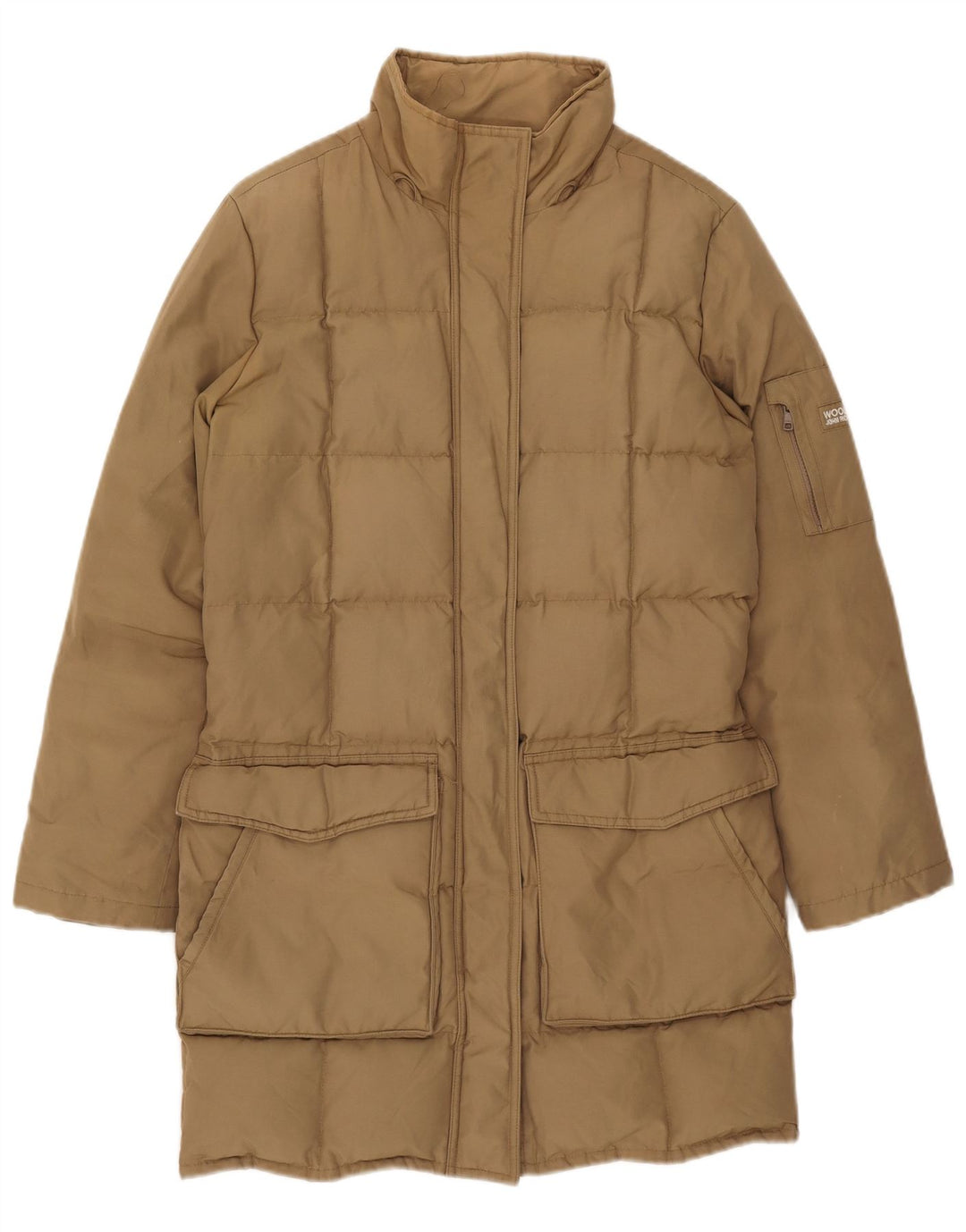 Woolrich Womens Polstret Frakke UK 10 Small Beige Nylon