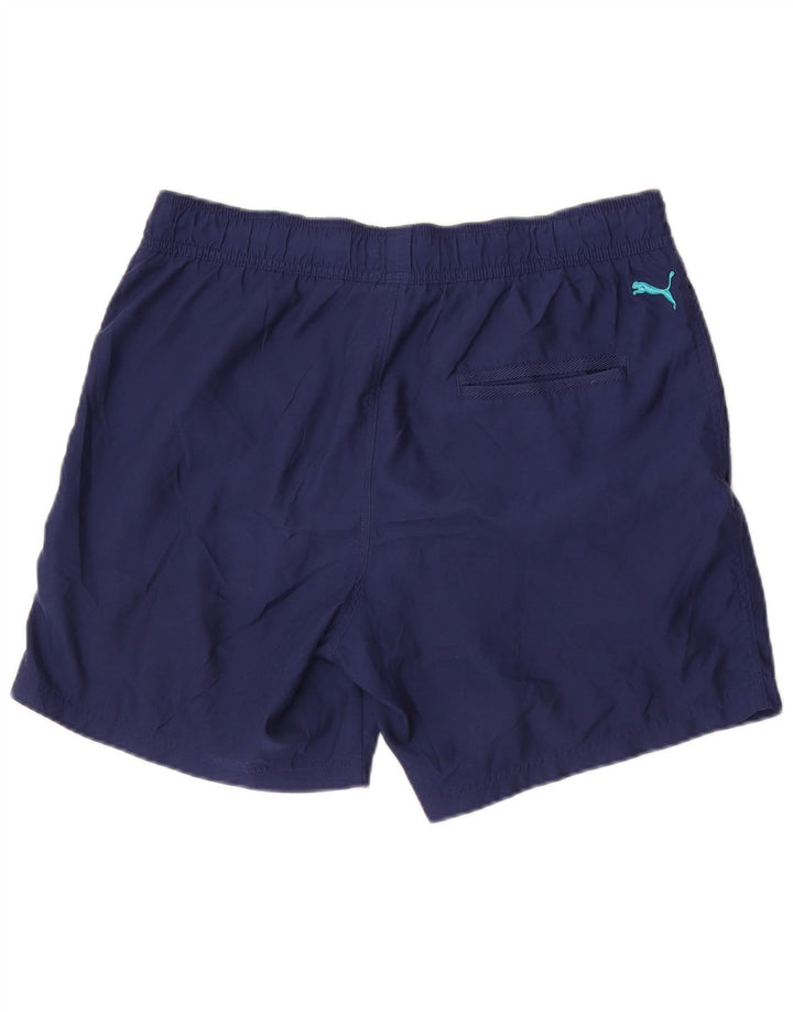 Puma Herre grafiske sportsshorts store marineblå polyester