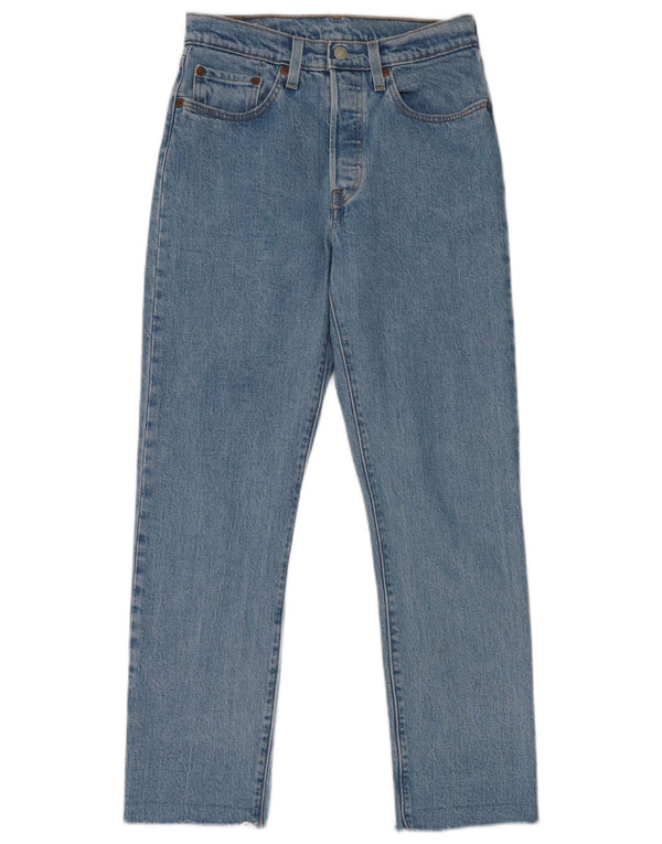 Levi's Dame 501 Straight Jeans W26 L28 Blå Bomuld
