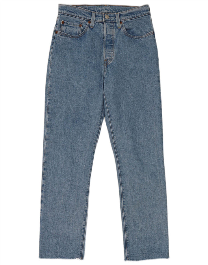 Levi's Dame 501 Straight Jeans W26 L28 Blå Bomuld