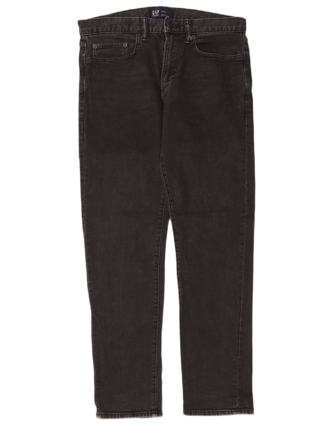 Gap Herre Slim Tapered Jeans W32 L32 Sort Bomuld