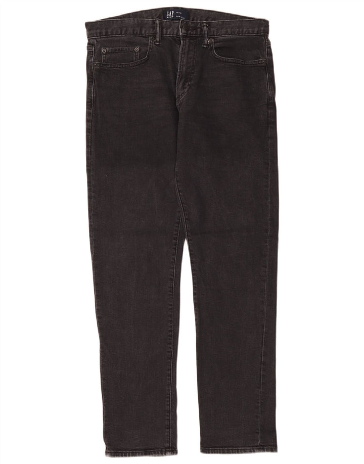 Gap Herre Slim Tapered Jeans W32 L32 Sort Bomuld