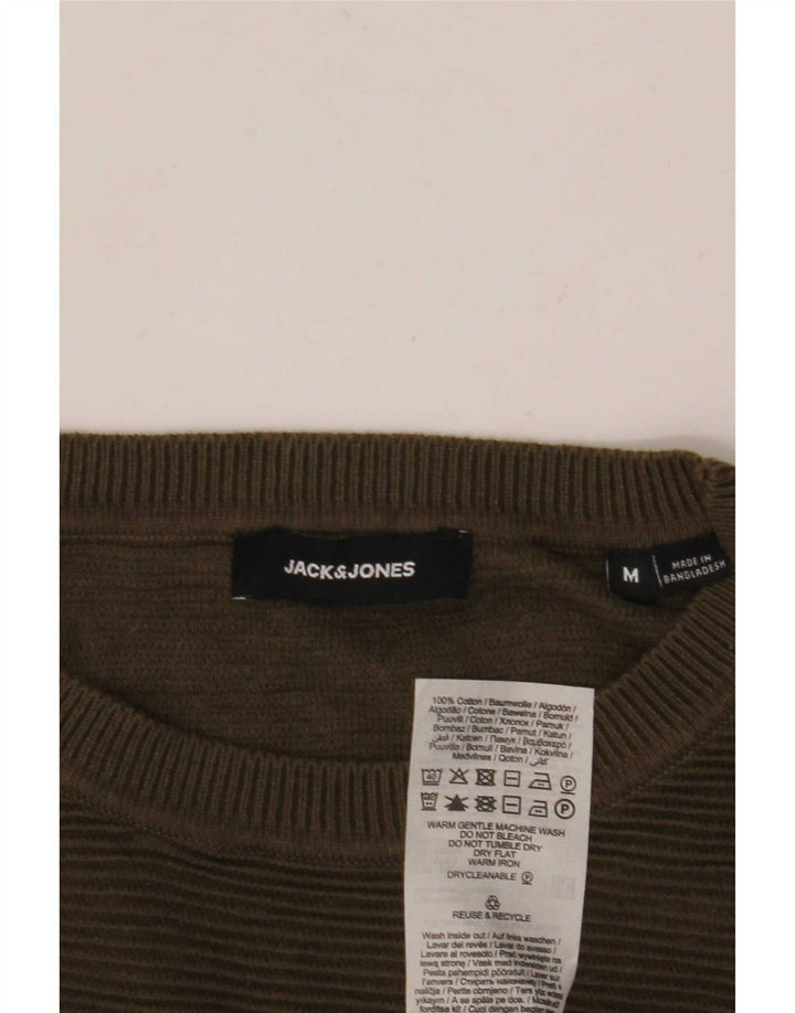 Jack & Jones Herre sweater med rund hals, medium Khaki Bomuld
