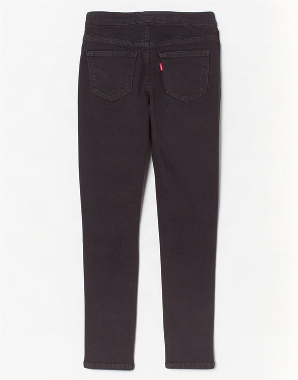 Levi's Girls Pull-On Jegging Skinny Jeans 7-8 år W22 L22 sort bomuld