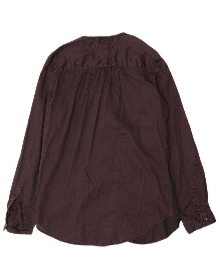 Tommy Hilfiger Dame Oversized Shirt UK 10 Small Black Bomuld