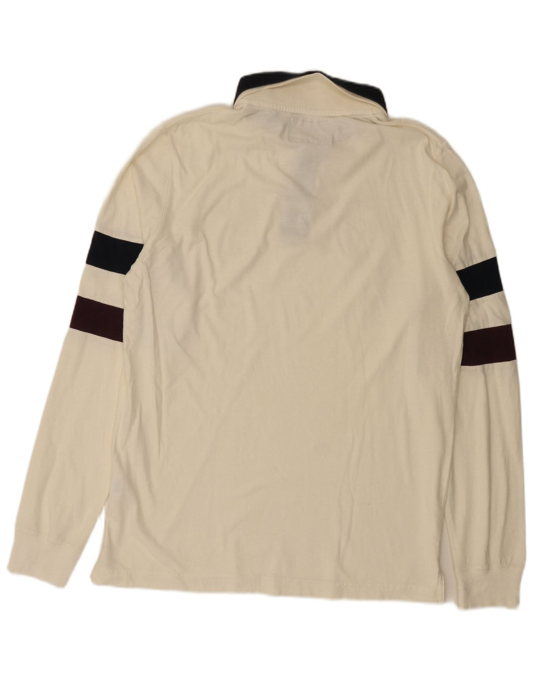 BACI & ABBRACCI Herre grafisk poloshirt XL Off White Colourblock