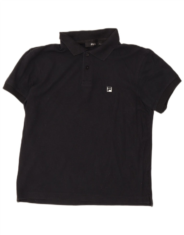 Fila Herre poloshirt Medium Sort Bomuld