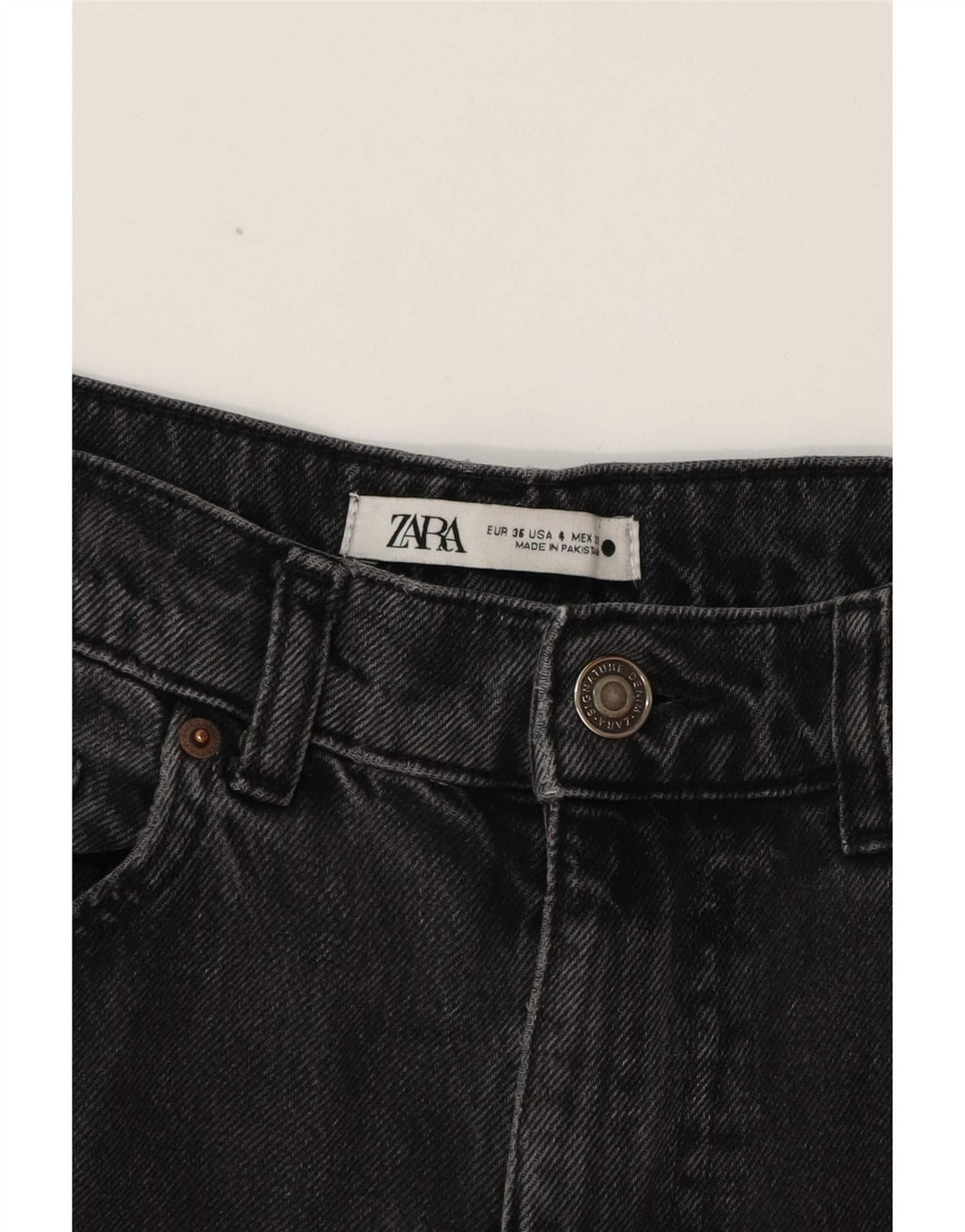 Zara Dame Straight Jeans EU 36 Small W26 L33 Grå Bomuld
