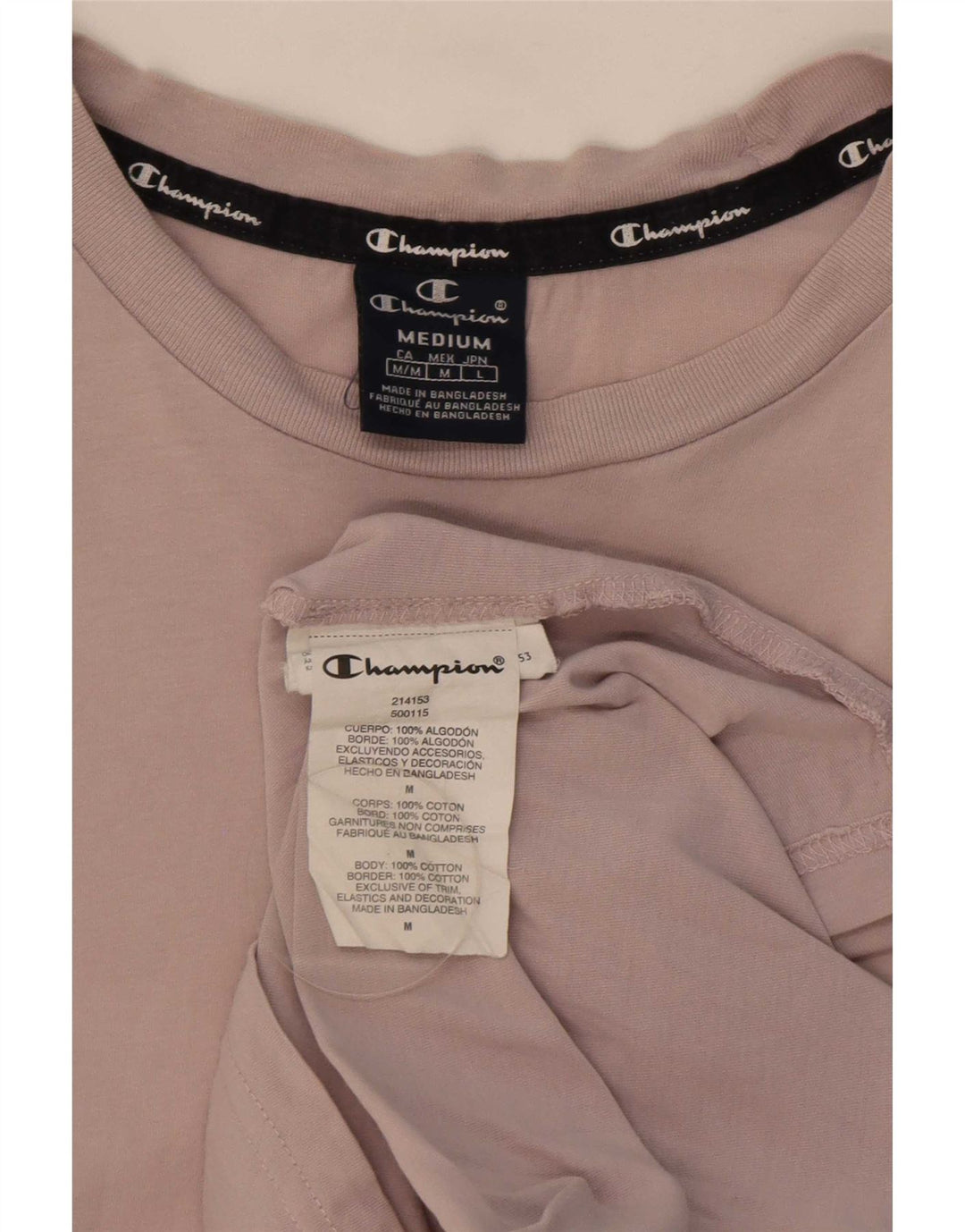 Champion Herre T-shirt Top Medium Pink Bomuld