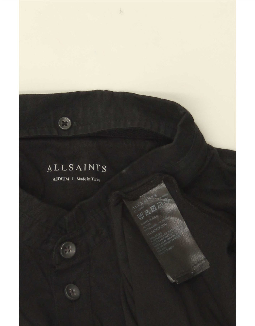 All Saints Polo Shirt til mænd Medium Sort Bomuld