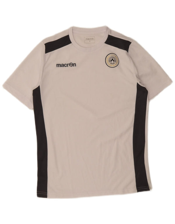 Macron Herre Udinese Calcio Grafisk T-Shirt Top Lille hvid Colourblock