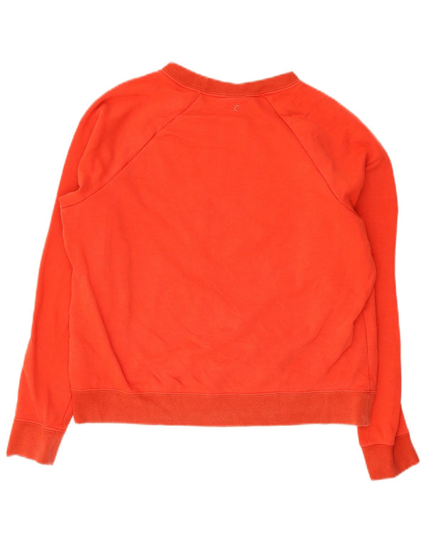Nike Dame Grafisk Sweatshirt Jumper UK 14 Medium Rød Bomuld