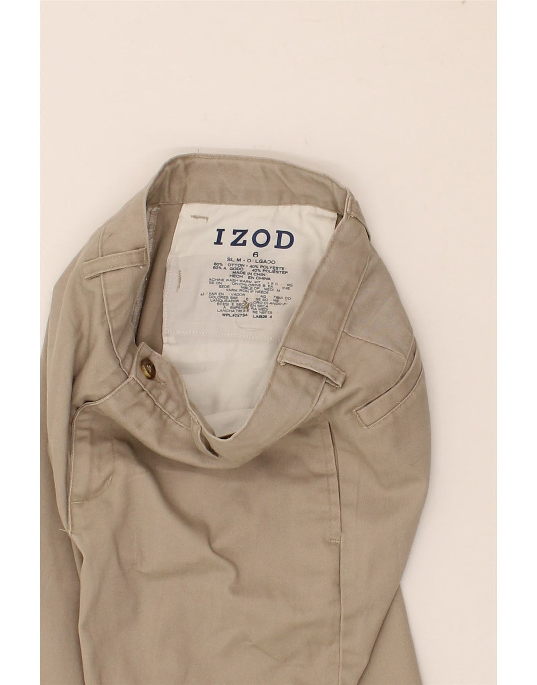 IZOD Womens Bermuda Chino Shorts US 6 Medium W25  Beige Cotton Vintage Izod and Second-Hand Izod from Messina Hembry 
