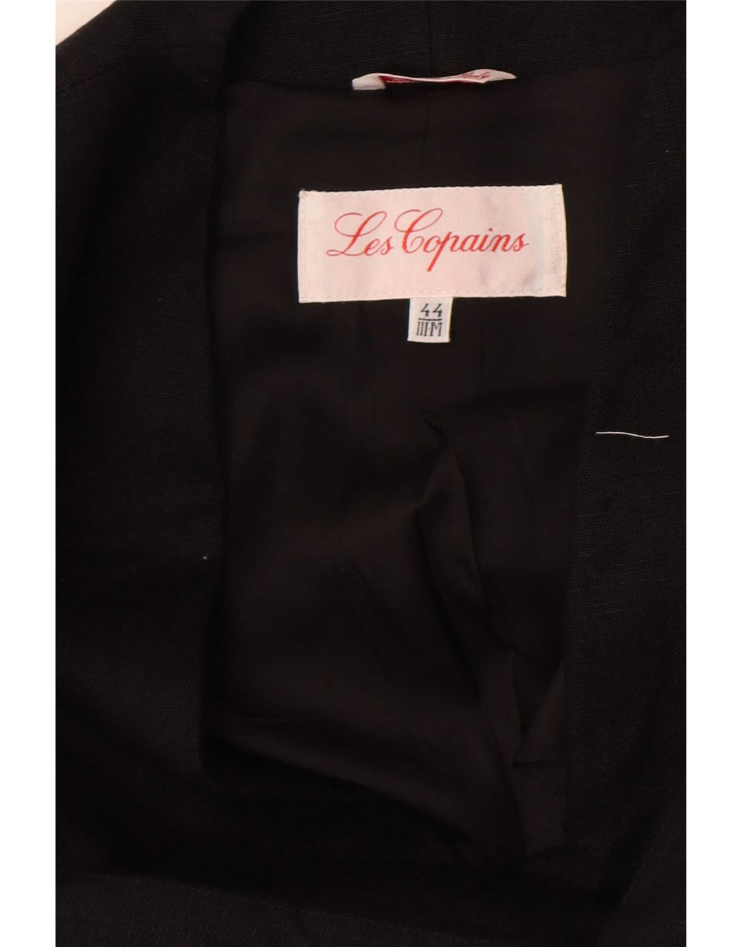 Les Copains Dame Kortærmet 1 Knap Blazer Jakke IT 44 Medium Sort