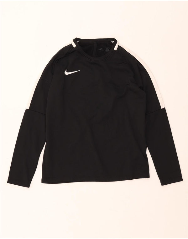 NIKE Dri Fit Top Langærmet 12-13 år Stor sort farveblok