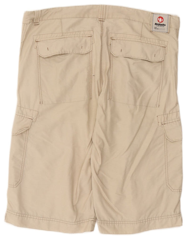 Murphy & Nye Herre Cargo Shorts W38 XL Beige Bomuld