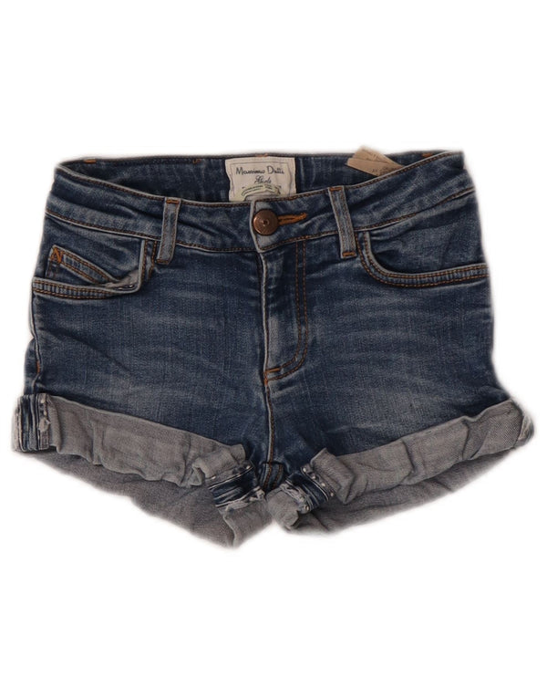 Massimo Dutti Pige Denim Shorts 5-6 År W22 Blå Bomuld
