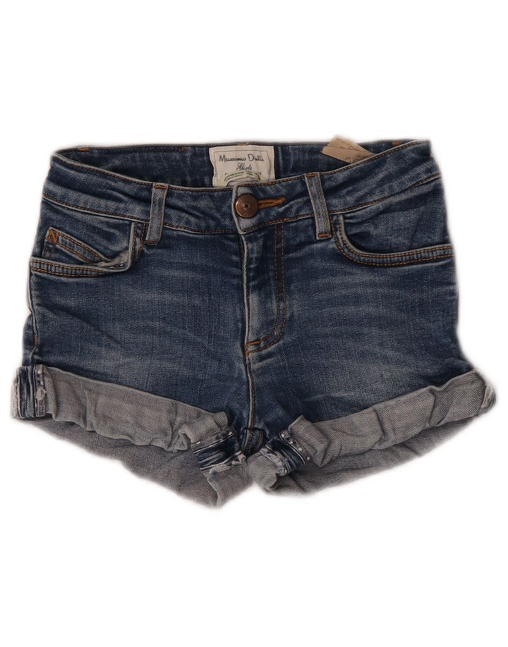 Massimo Dutti Pige Denim Shorts 5-6 År W22 Blå Bomuld