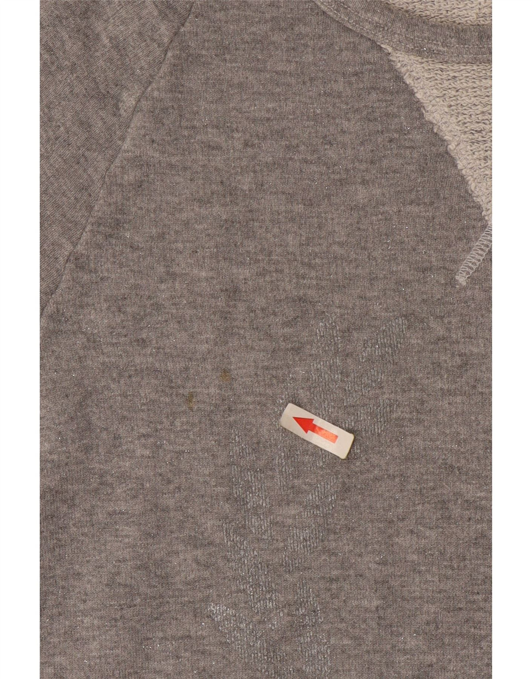 Fred Perry Dame T-Shirt Top UK 10 Lille Grå Bomuld