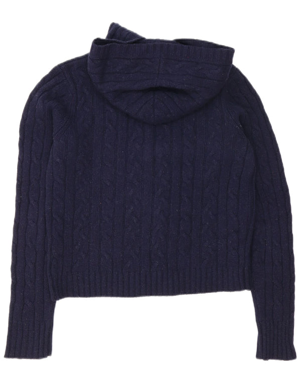 Abercrombie & Fitch Sweater med hætte til kvinder UK 16 Large Navy Blue