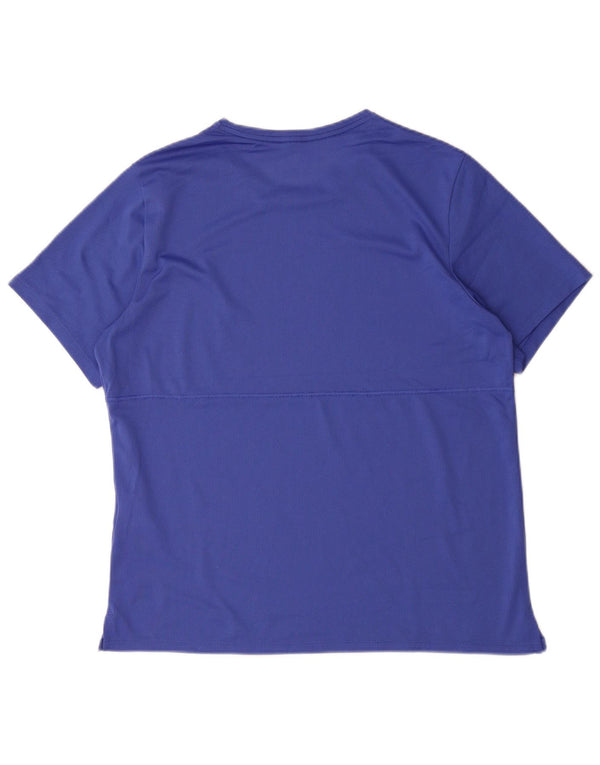 Nike Herre Dri Fit T-Shirt Top Stor Blå Polyester