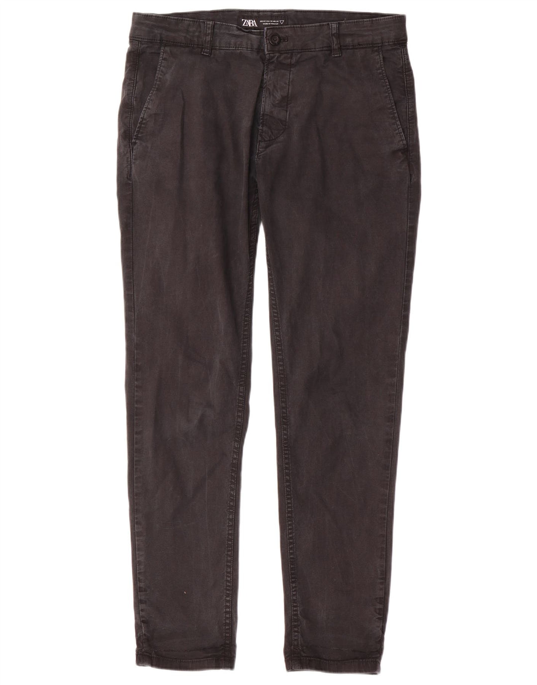 Zara Herre Slim Chino Bukser EU 42 Large W32 L30 Grå