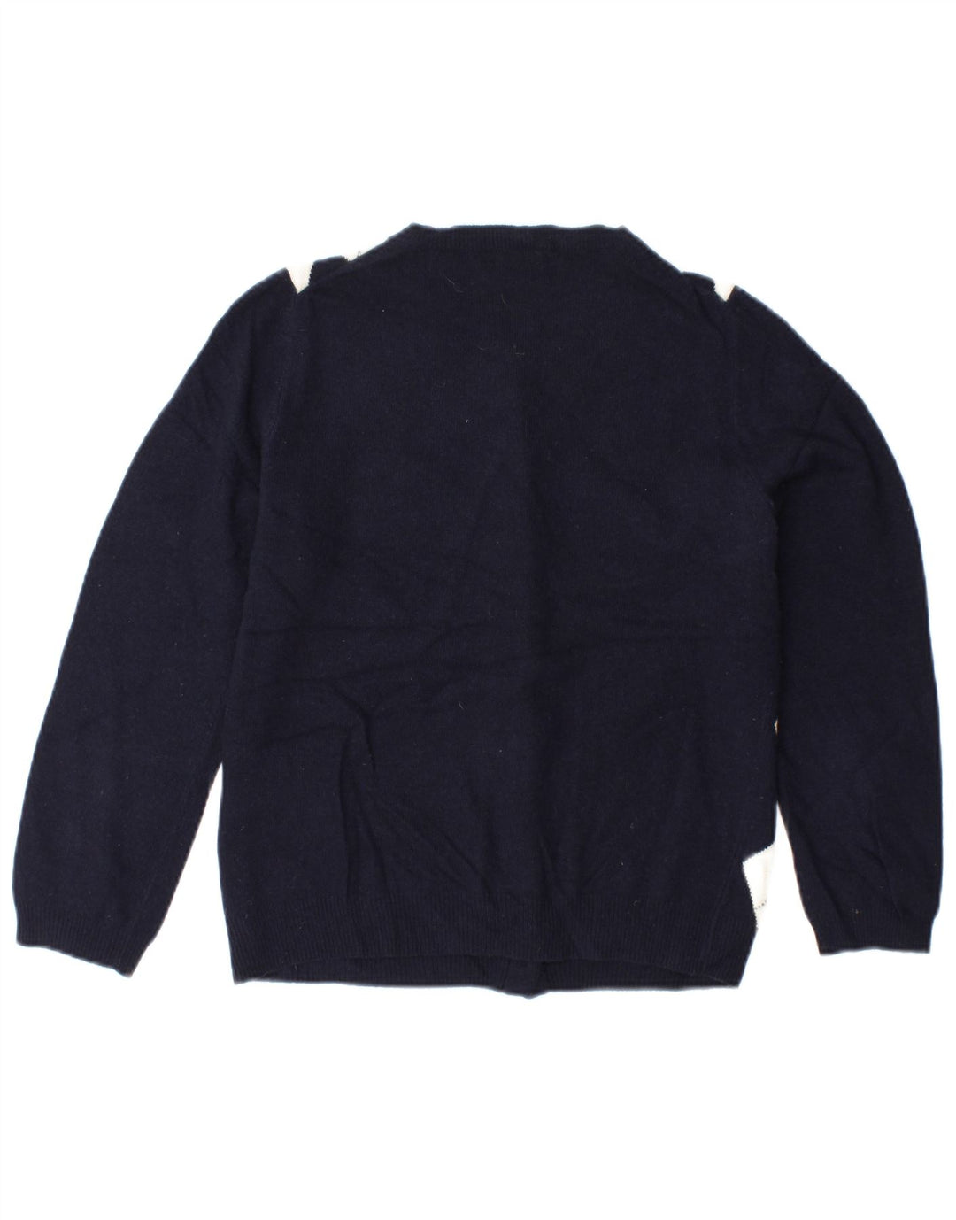 J. CREW Herre cardigan sweater UK 6 XS Navy Blue Argyle/Diamond