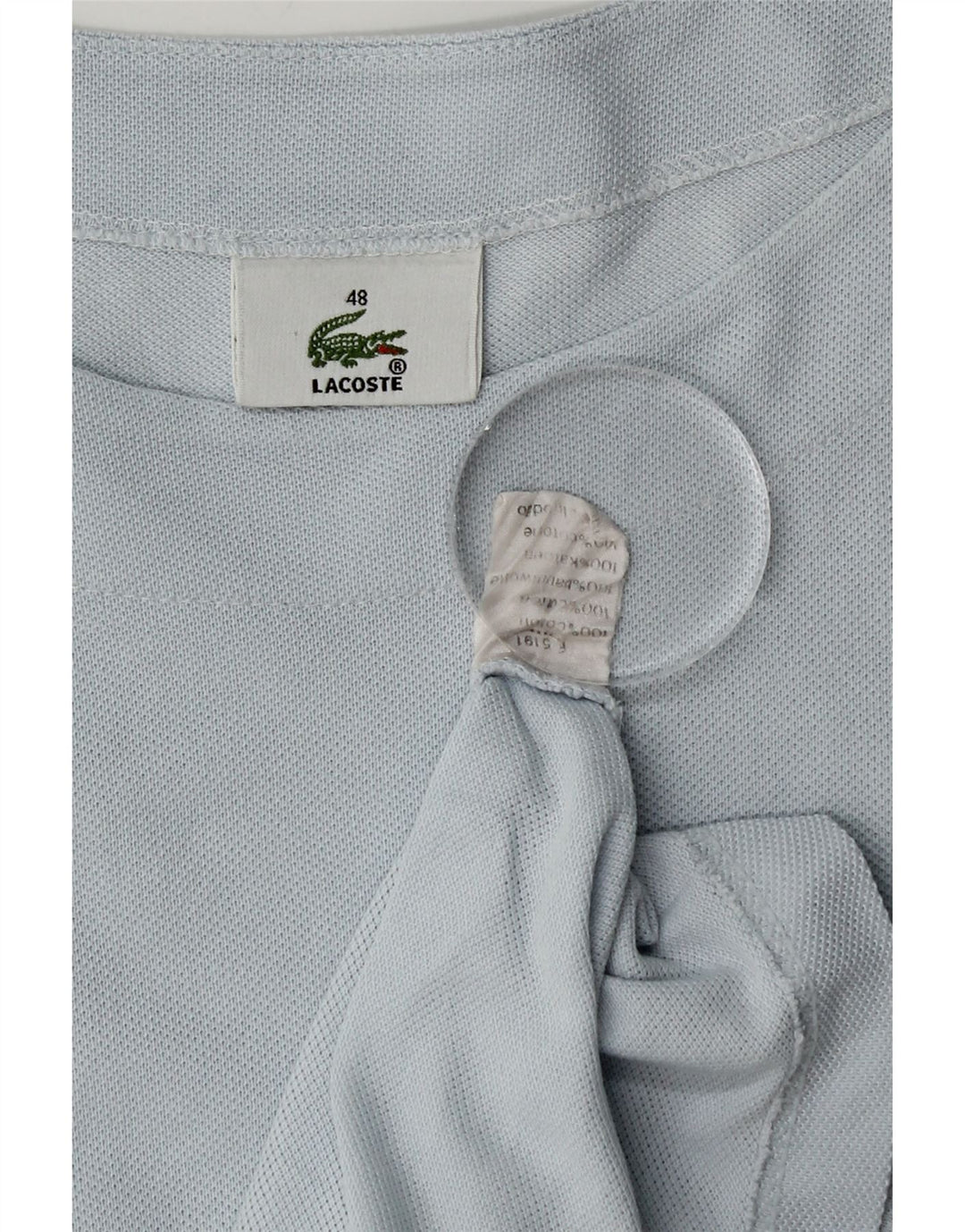 Lacoste Dame T-Shirt Top Størrelse 48 XL Blå Bomuld