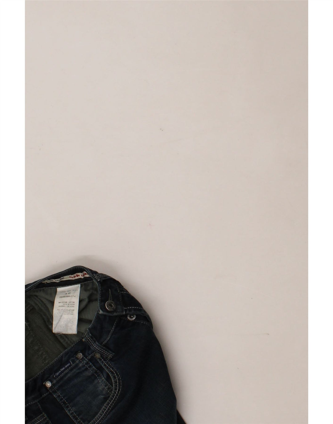 CALVIN KLEIN Womens Straight Jeans W30 L25 Blue Cotton Vintage Calvin Klein and Second-Hand Calvin Klein from Messina Hembry 