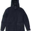 Crew Clothing Herre hættepolstret jakke UK 36 Small Navy Blue Polyester