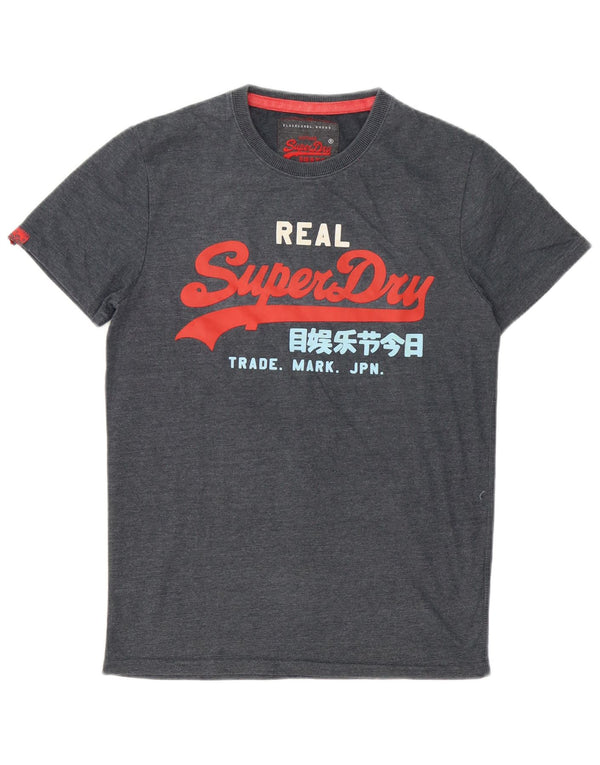 Superdry Herre grafisk T-shirt Top mellemgrå bomuld