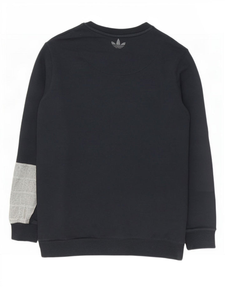 Adidas Grafisk Sweatshirt-trøje til mænd Stor Sort Colourblock Bomuld