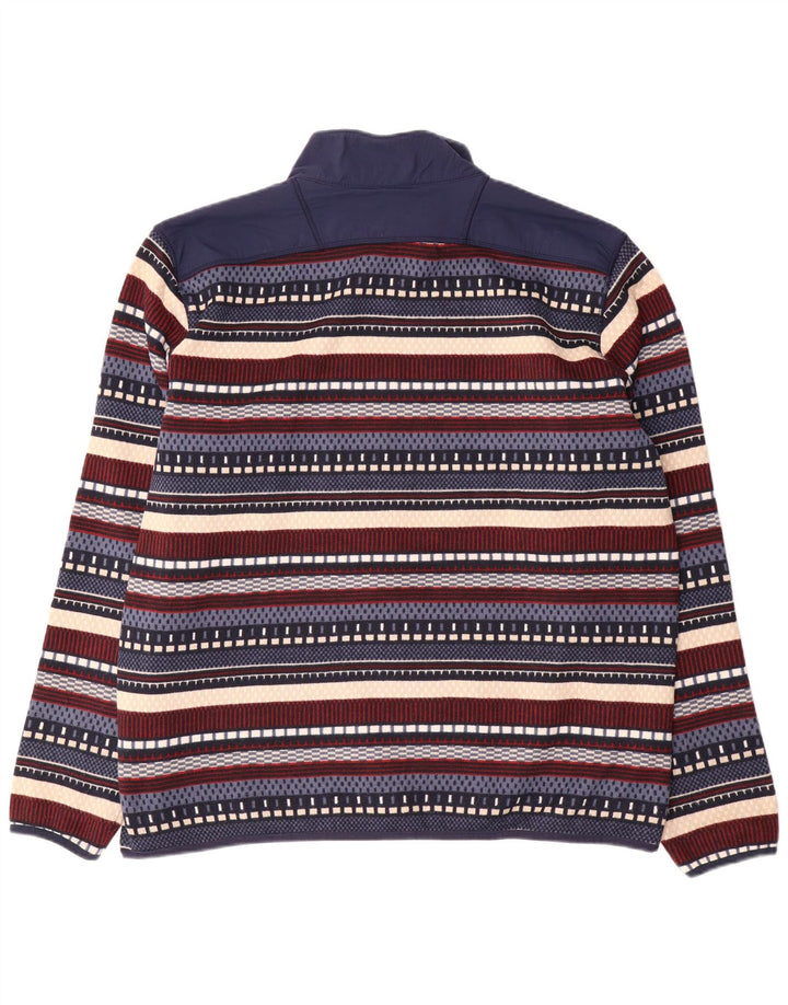 Columbia Mens Zip Neck Jumper Sweater 2XL Flerfarvet Stribet Polyester